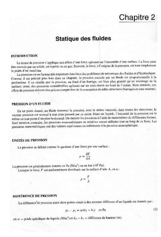 Mecanique des fluides et hydraulique bis