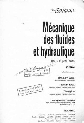 Mecanique des fluides et hydraulique bis