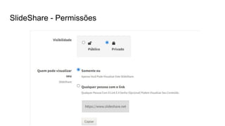 SlideShare - Permissões
 