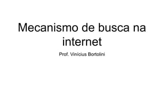 Mecanismo de busca na
internet
Prof. Vinícius Bortolini
 