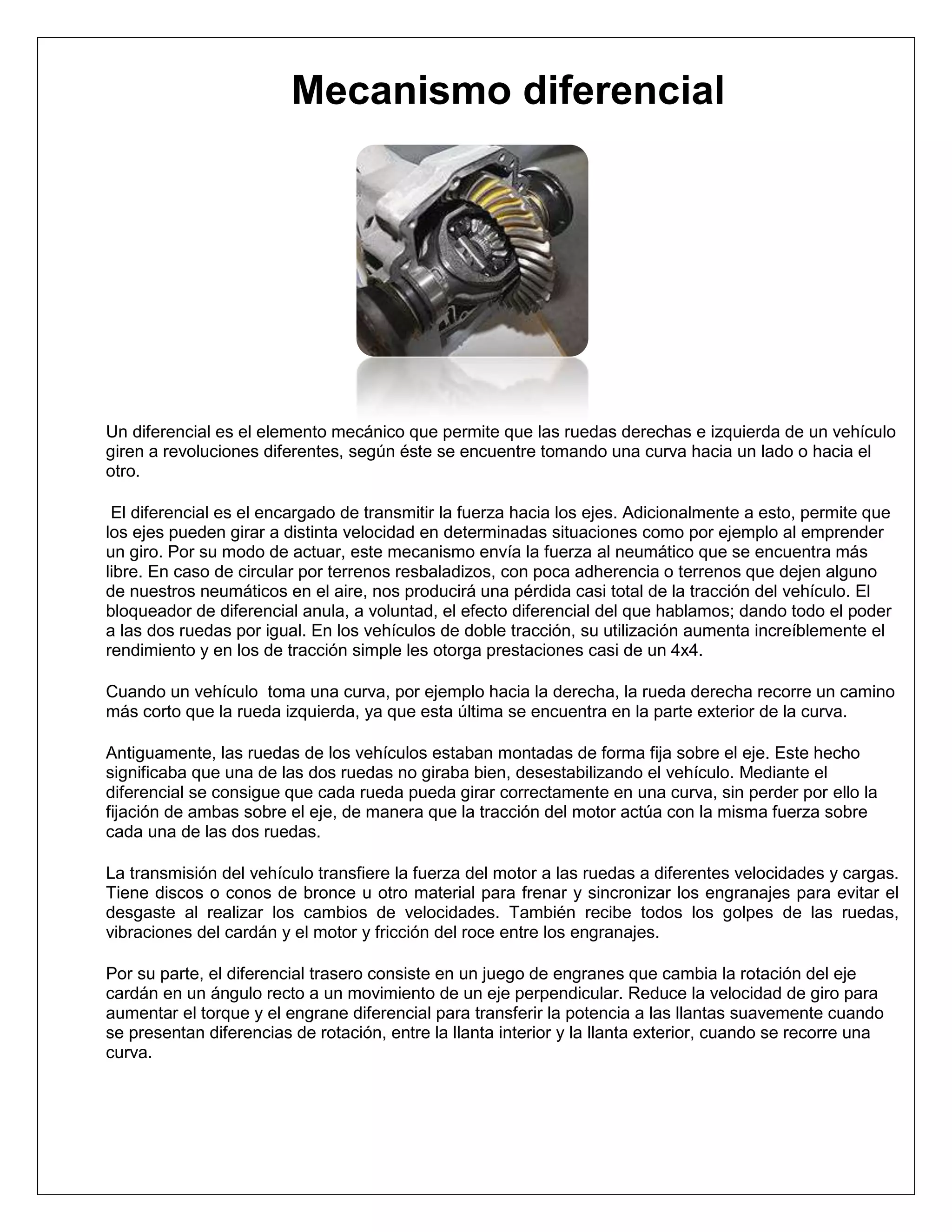 Mecanismo deferencial!!!!!!! | DOCX