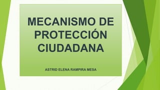 MECANISMO DE
PROTECCIÓN
CIUDADANA
ASTRID ELENA RAMPIRA MESA
 