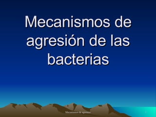 Mecanismos de agresión de las bacterias 