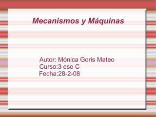 Mecanismos y Maquinas