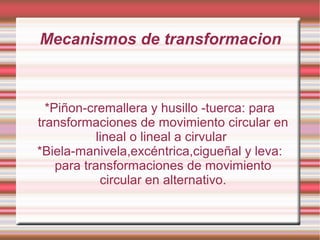 Mecanismos y Maquinas