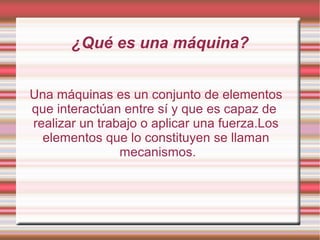 Mecanismos y Maquinas