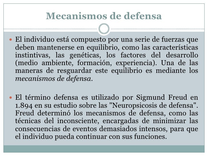 Mecanismos de defensa