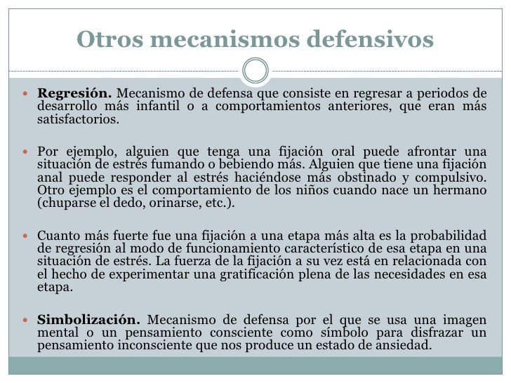Mecanismos de defensa Mecanismos de defensa