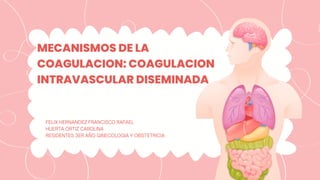 MECANISMOS DE LA
COAGULACION: COAGULACION
INTRAVASCULAR DISEMINADA
 