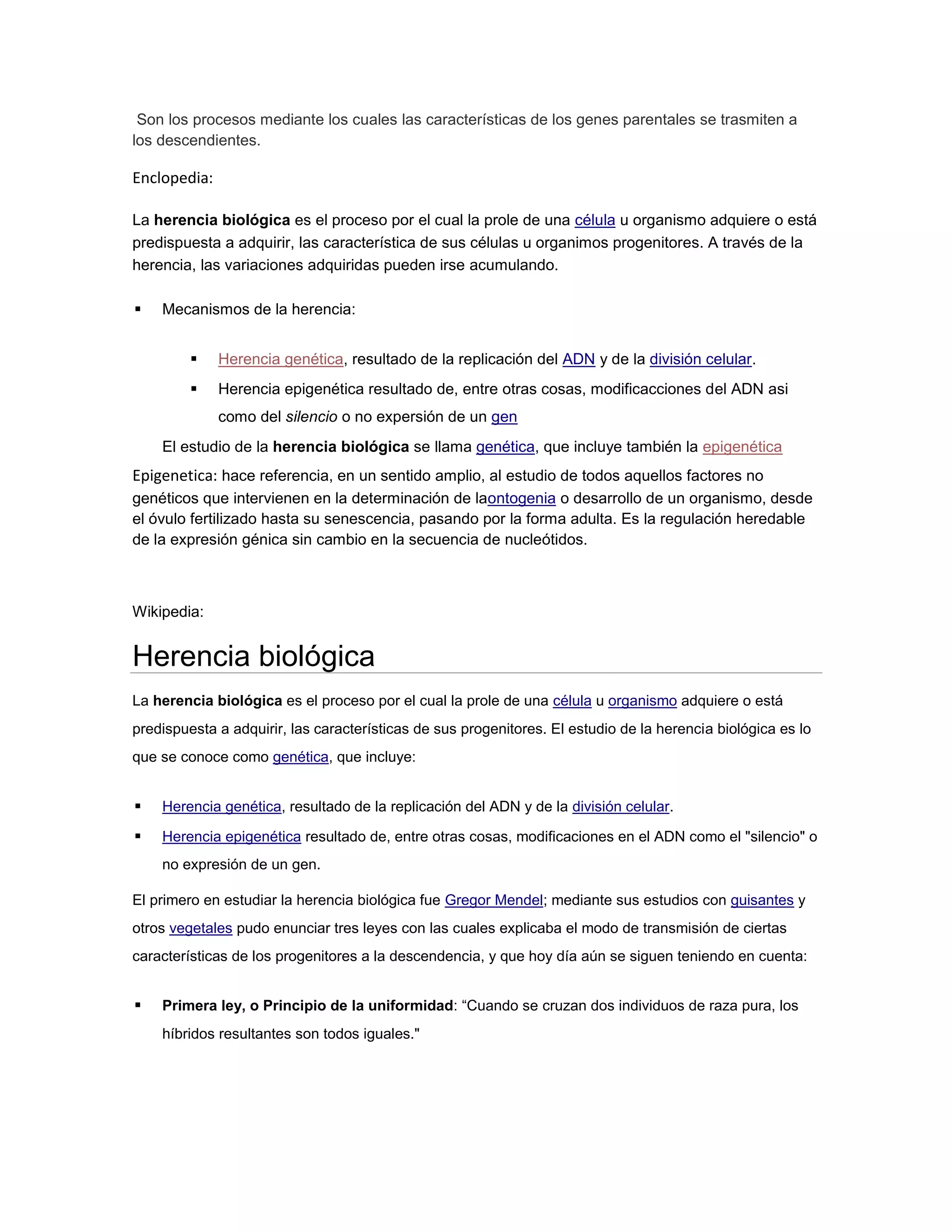 Mecanismos de la herencia | DOCX