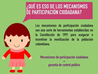 Mecanismos de participación Ciudadana en Colombia | PDF