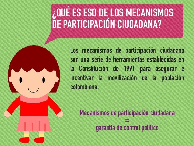 Mecanismos De Participacin Ciudadana Colombia Mecanismos De