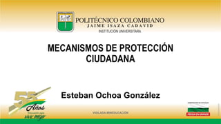MECANISMOS DE PROTECCIÓN
CIUDADANA
Esteban Ochoa González
 