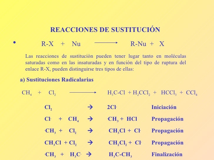Resultado de imagen para mecanismo de sustitucion no polar