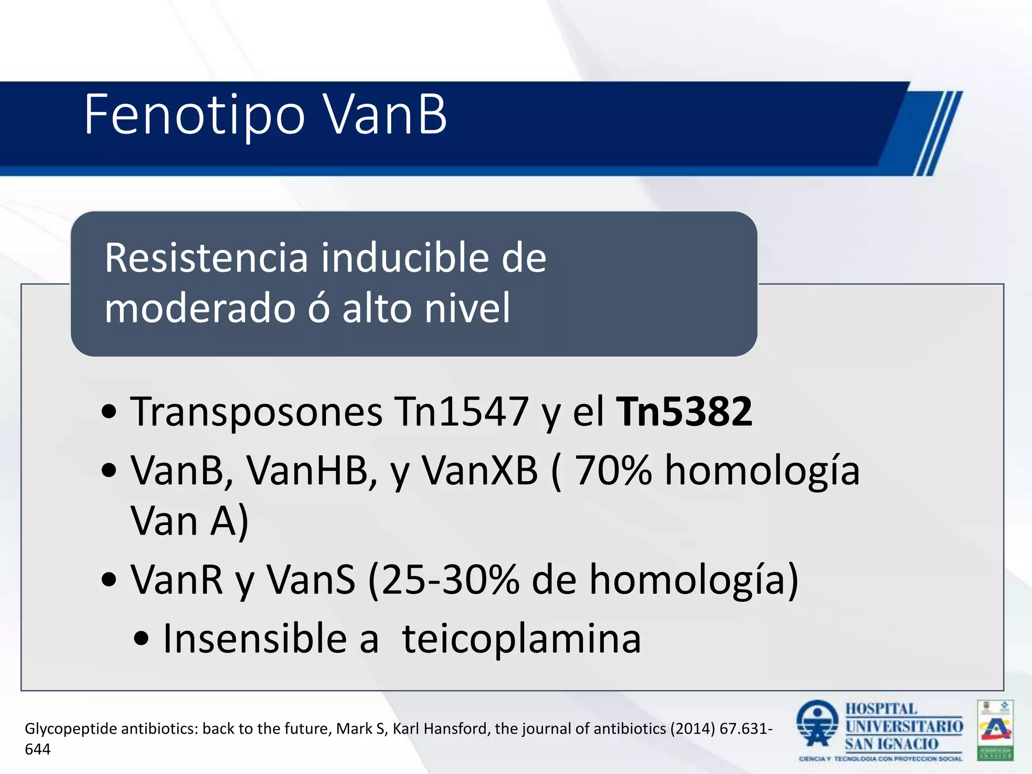 Mecanismos de resistencia a glicopeptidos | PPTX