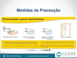 pcarefisioterapia.com.br/pcarefisioterapia
Medidas de Precaução
 