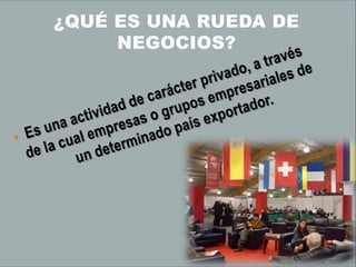 ¿QUÉ ES UNA RUEDA DE
NEGOCIOS?