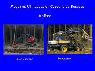 Maquinas Utilizadas en Cosecha de Bosques. Volteo: Feller Buncher. Harvester 