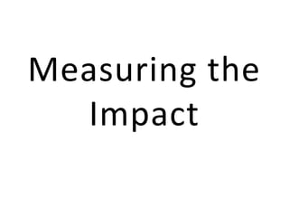 Measuring the Impact