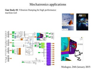 Case Study #3: Vibration Damping for high performance
machine tool
Modugno, 24th January 2015
Mechatronics applications
 