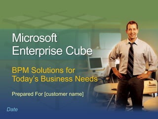 Microsoft Enterprise Cube BPM Solutions for Today’s Business Needs Prepared For [customer name] Date 