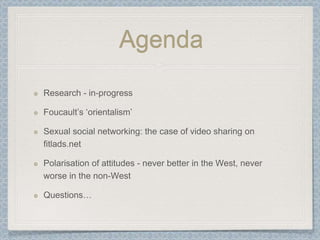 Performing the discourse of sexuality online | PPT