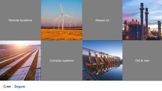 Remote locations Always on
Complex systems Old & new
 