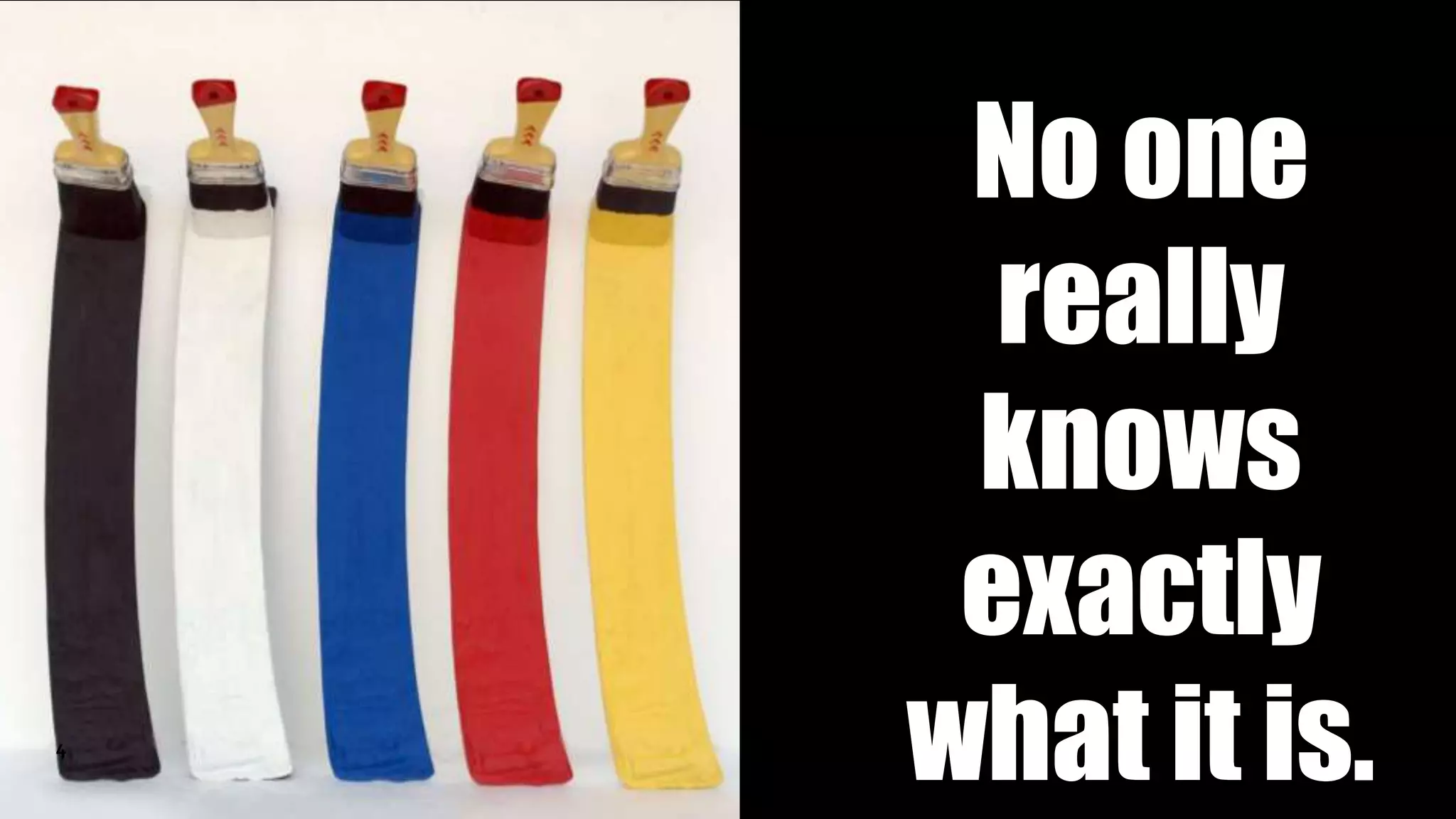 No one
really
knows
exactly
what it is.4
 