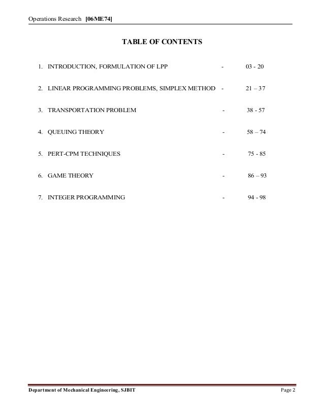 Operation Research By P.k.gupta And D.s.hira Free