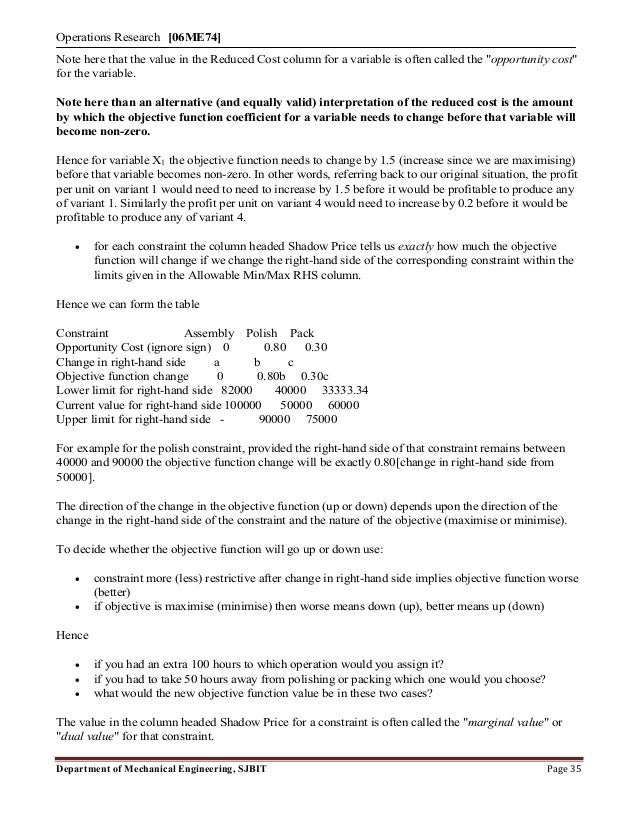 Operation research management notes