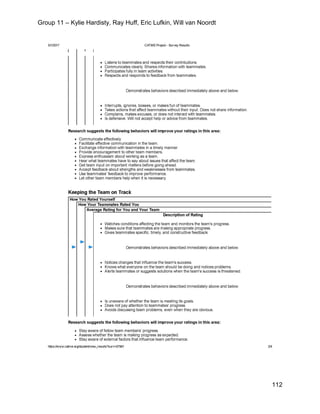 Group 11 – Kylie Hardisty, Ray Huff, Eric Lufkin, Will van Noordt
112
 