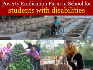 Poverty Eradication Farm in School for
students with disabilities
 