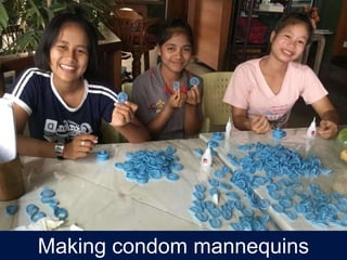 Making condom mannequins
 