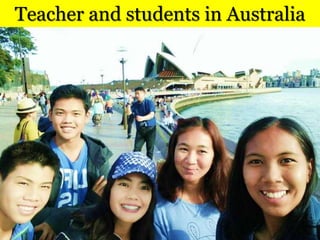 Village Development Partnership
Teacher and students in Australia
 