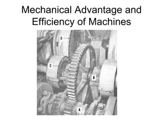 Mechanical Advantage and Efficiency of Machines 