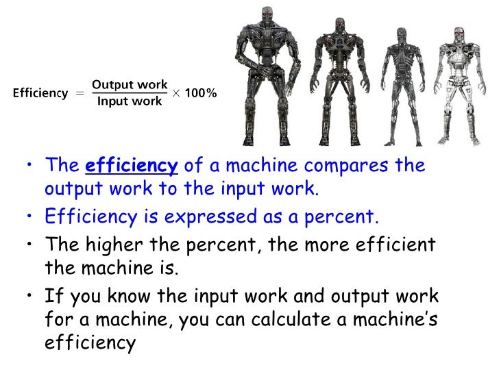 Mechanical advantage and efficiency