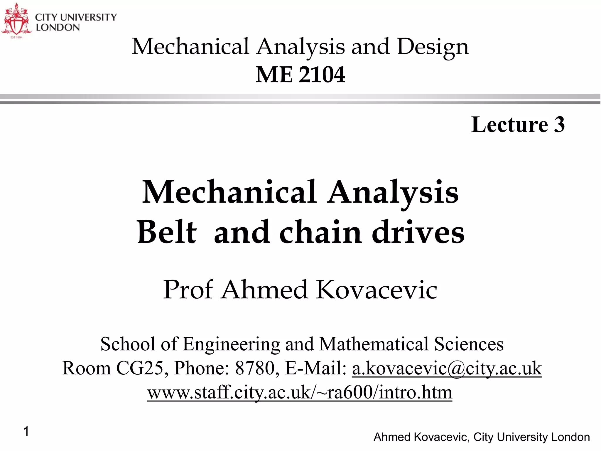 Mechanical Analysis Belt and chain drives.pdf