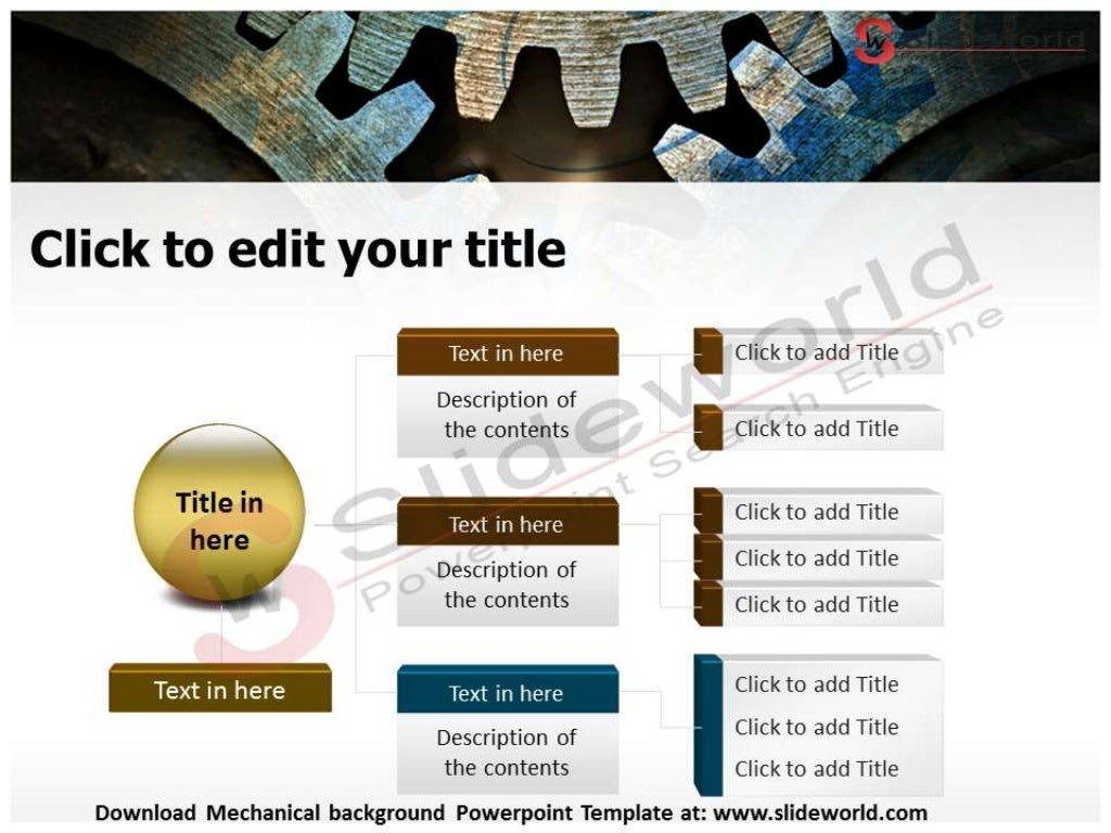 Mechanical background powerpoint template