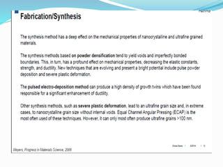 Mechanical behavior of nanomaterials