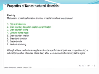 Mechanical behavior of nanomaterials