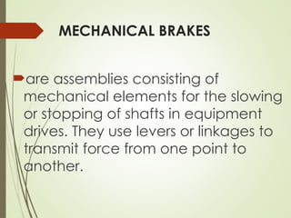 Mechanical Brake Analysis presentation ppt | PPTX