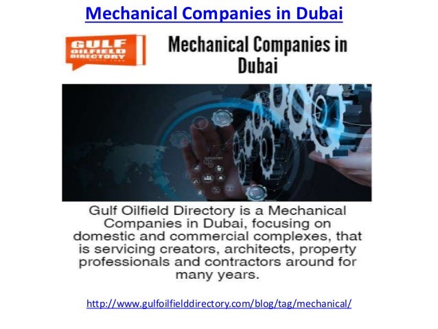 Hire one of the best mechanical companies in Dubai