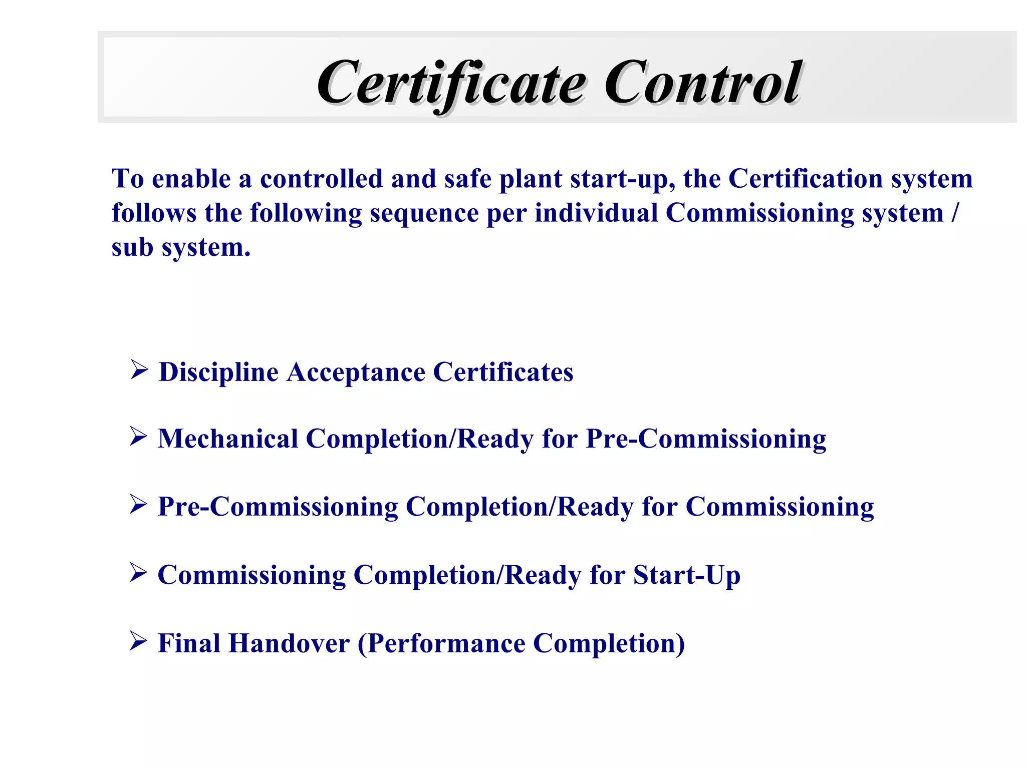 Mechanical Completions | PPS