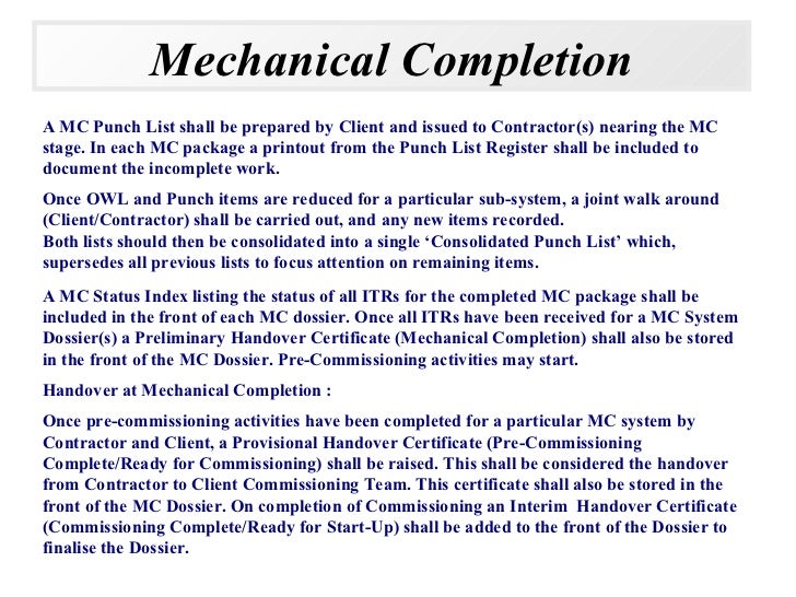 Mechanical Pletions