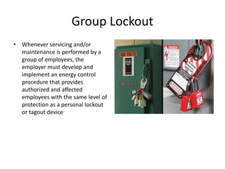 Lock Out Demonstration Project Mechanical contractor lockout confined space awareness ppt 2021 | PPTX