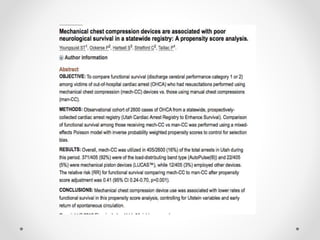 Mechanical CPR: evidence and issues | PPTX