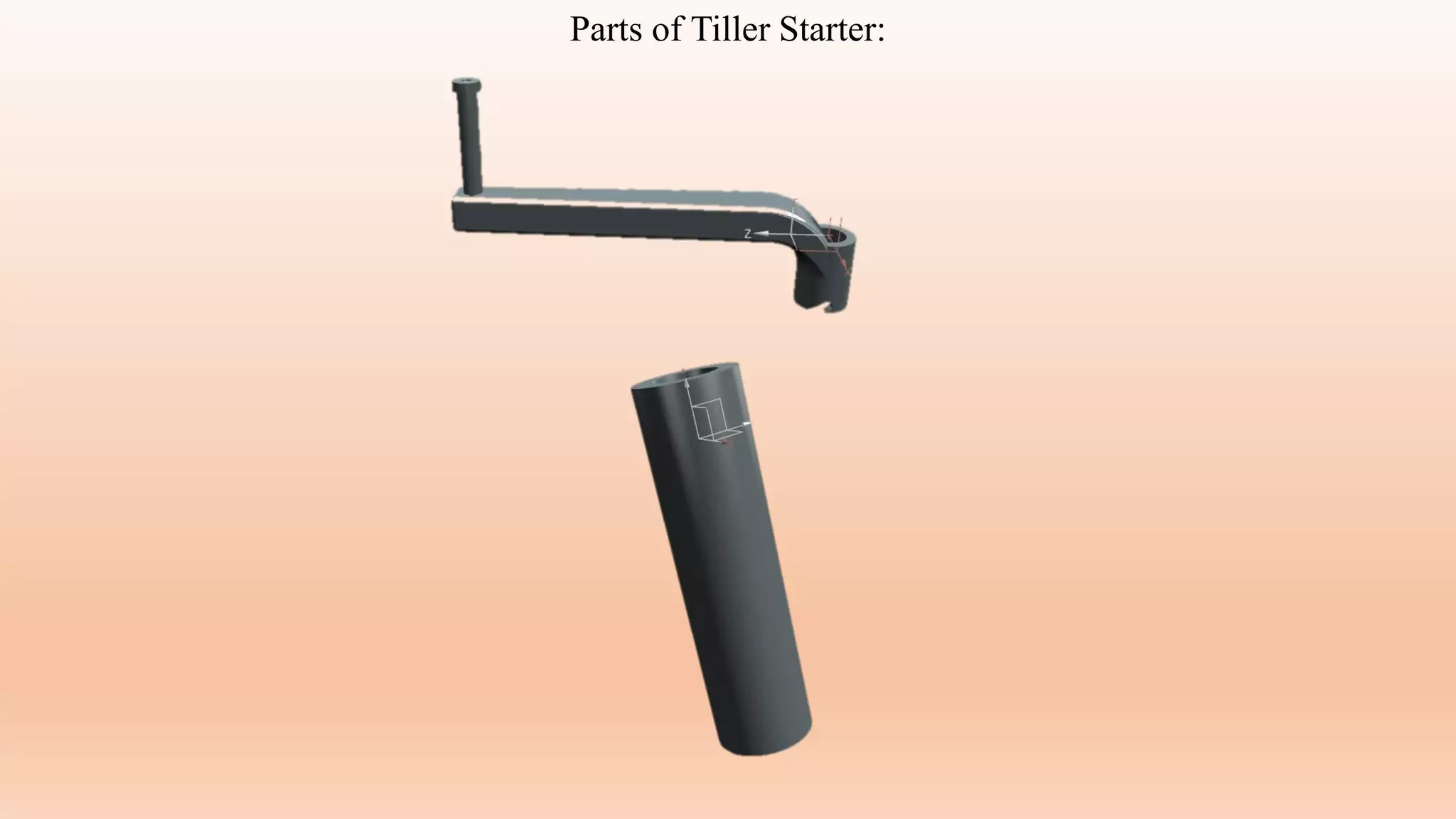 Parts of Tiller Starter:
 