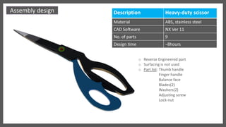 Scissors Exploded View Mechanical design engineer xanely dsouza portfolio | PDF