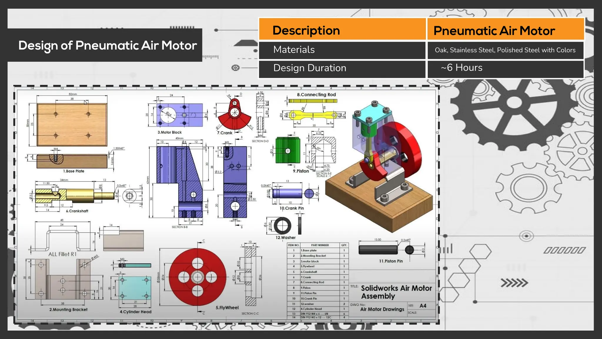 Materials
Design Duration ~6 Hours
Oak, Stainless Steel, Polished Steel with Colors
 