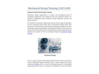 Mechanical design training cae,cad